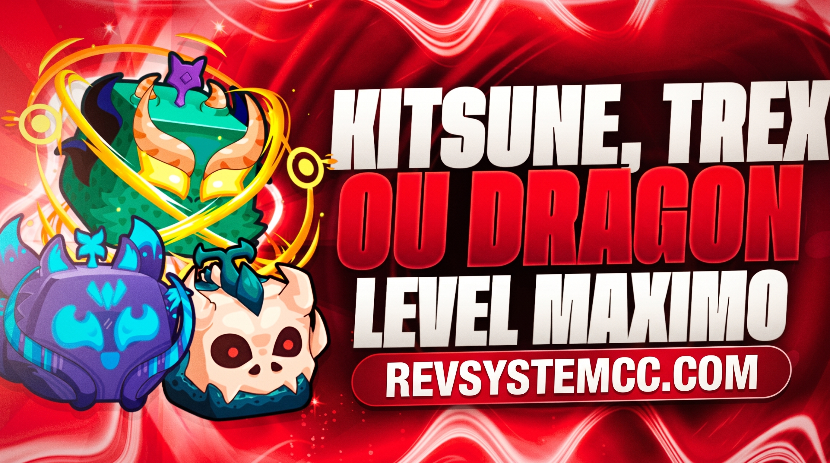 🍀Conta com Chance de Kitsune, T-rex ou Dragon