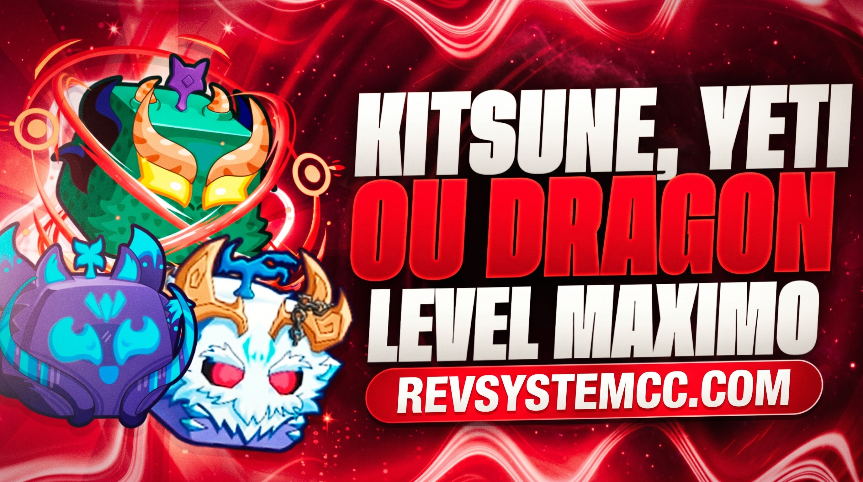 🍀Conta com Chance de Kitsune, Yeti ou Dragon